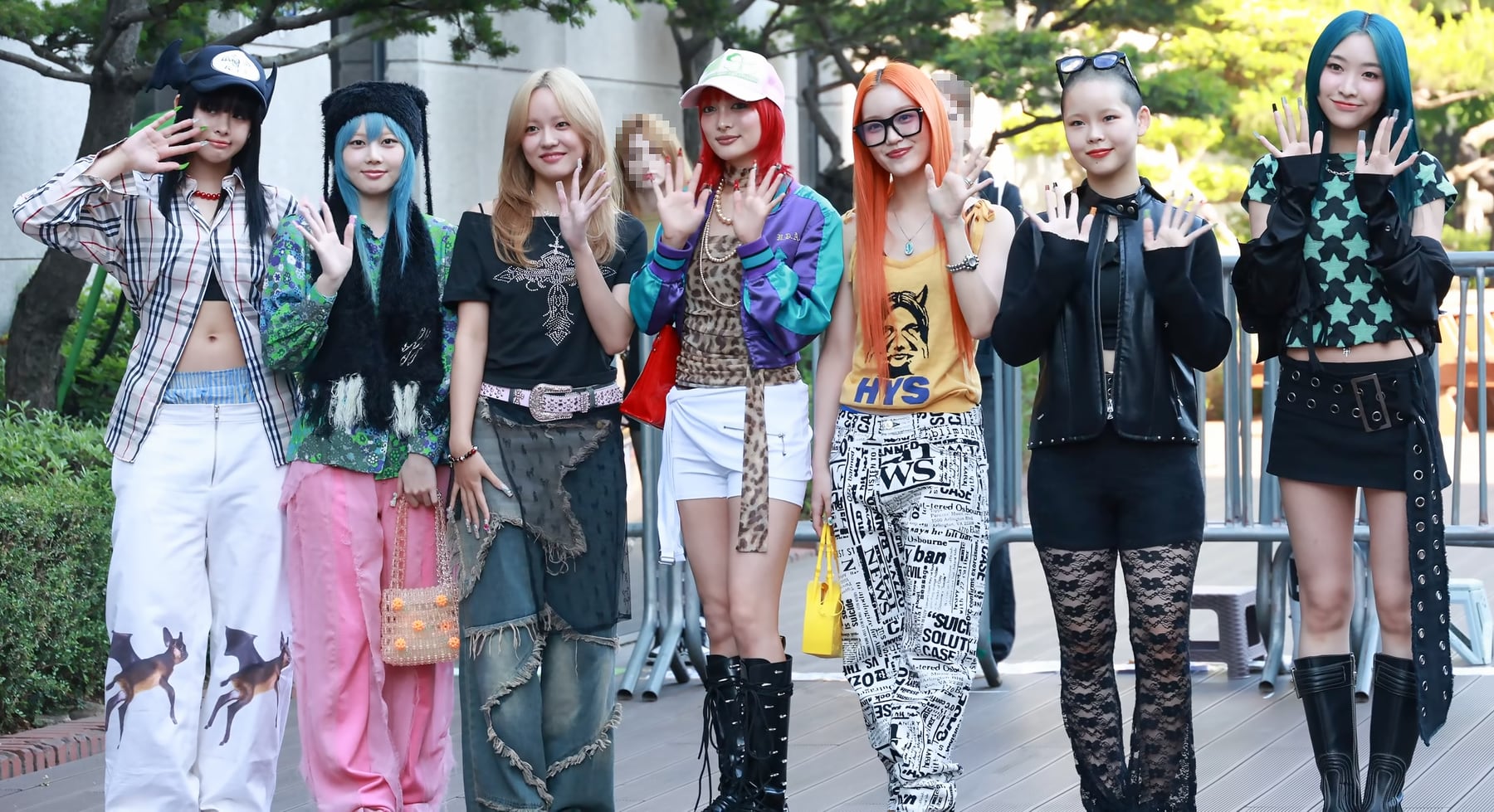 XG arriving for Music Bank in Seoul on 31 May 2024.