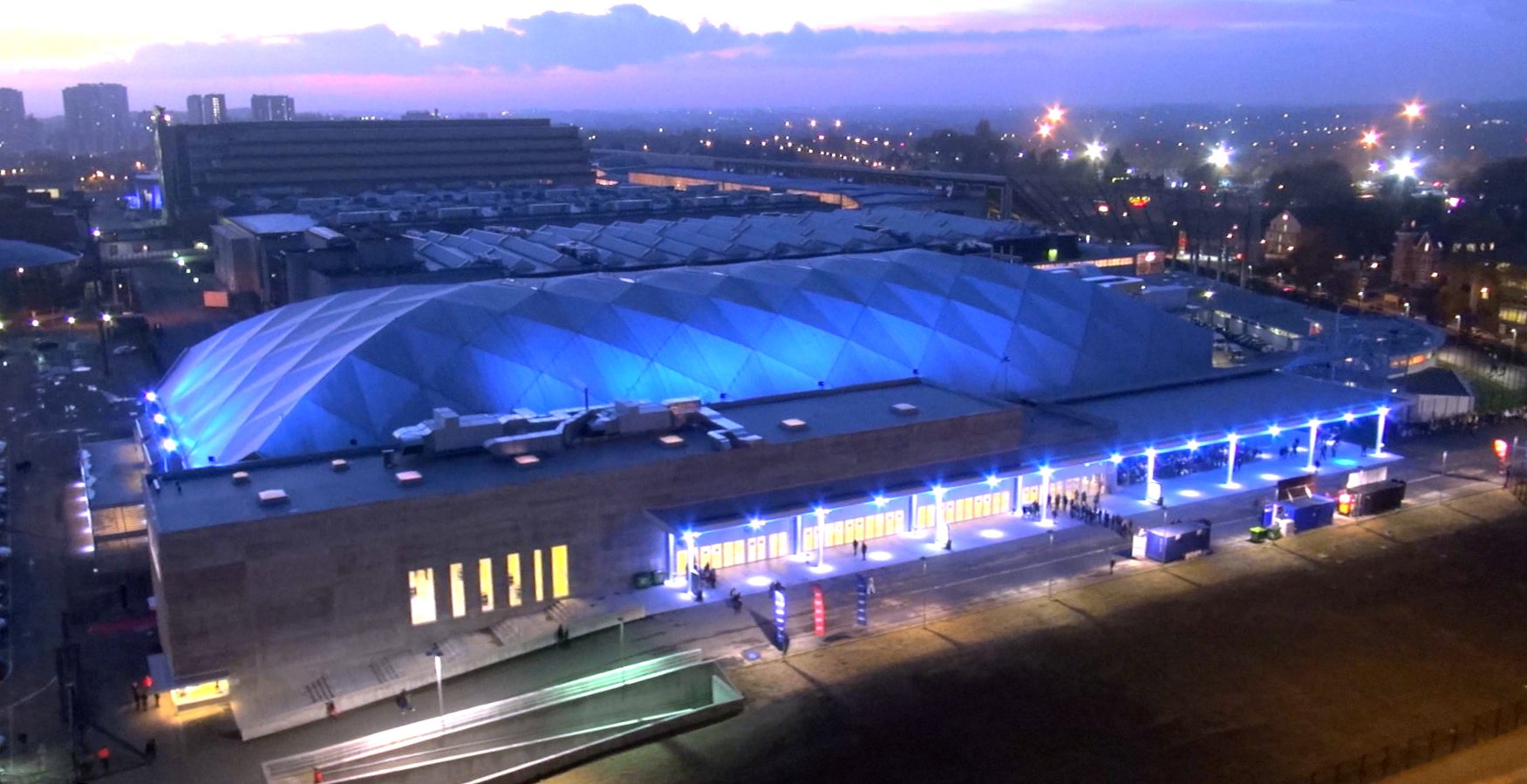 Exterior of Palais 12, the Brussels venue now called ING Arena