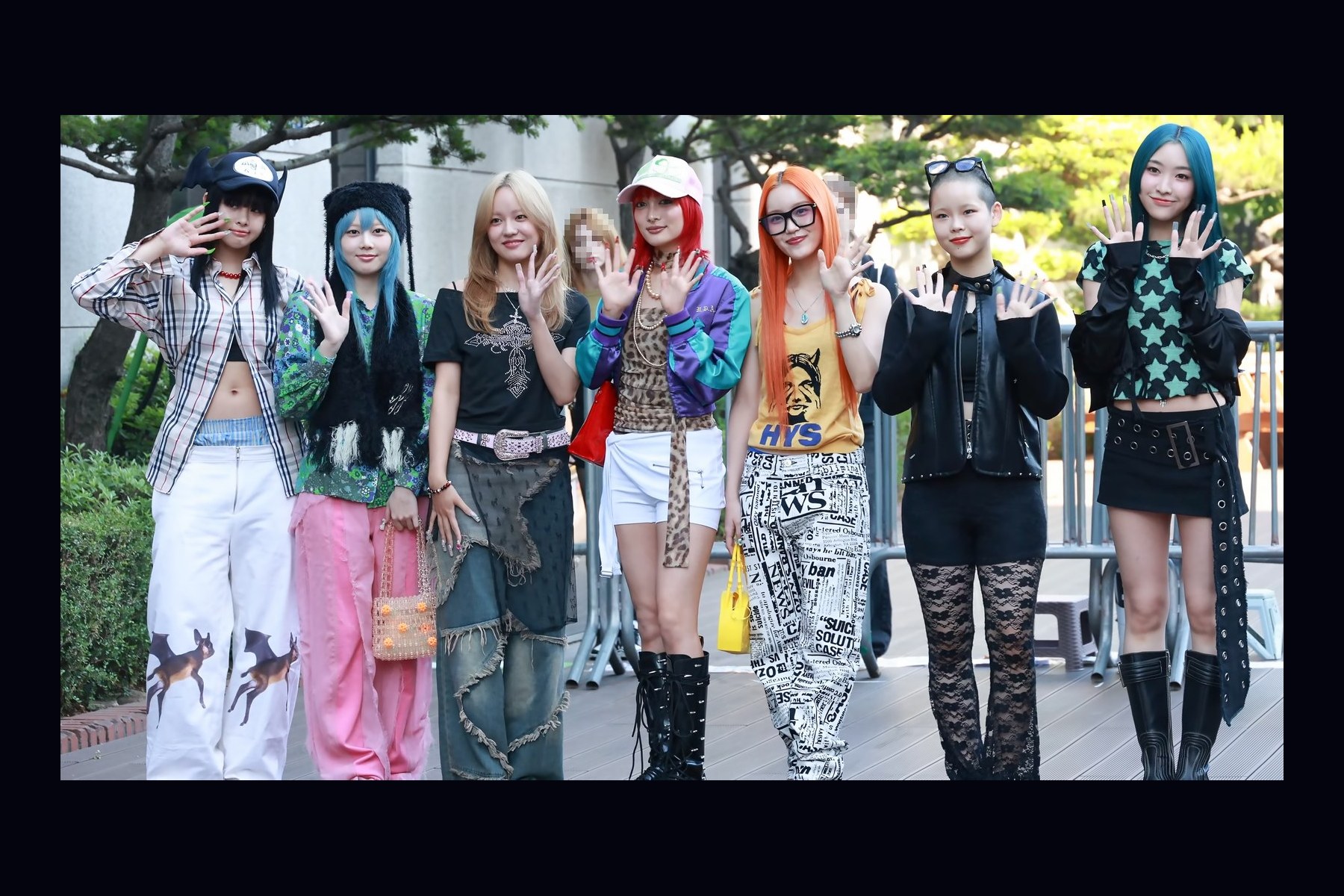 XG arriving for Music Bank in Seoul on 31 May 2024.
