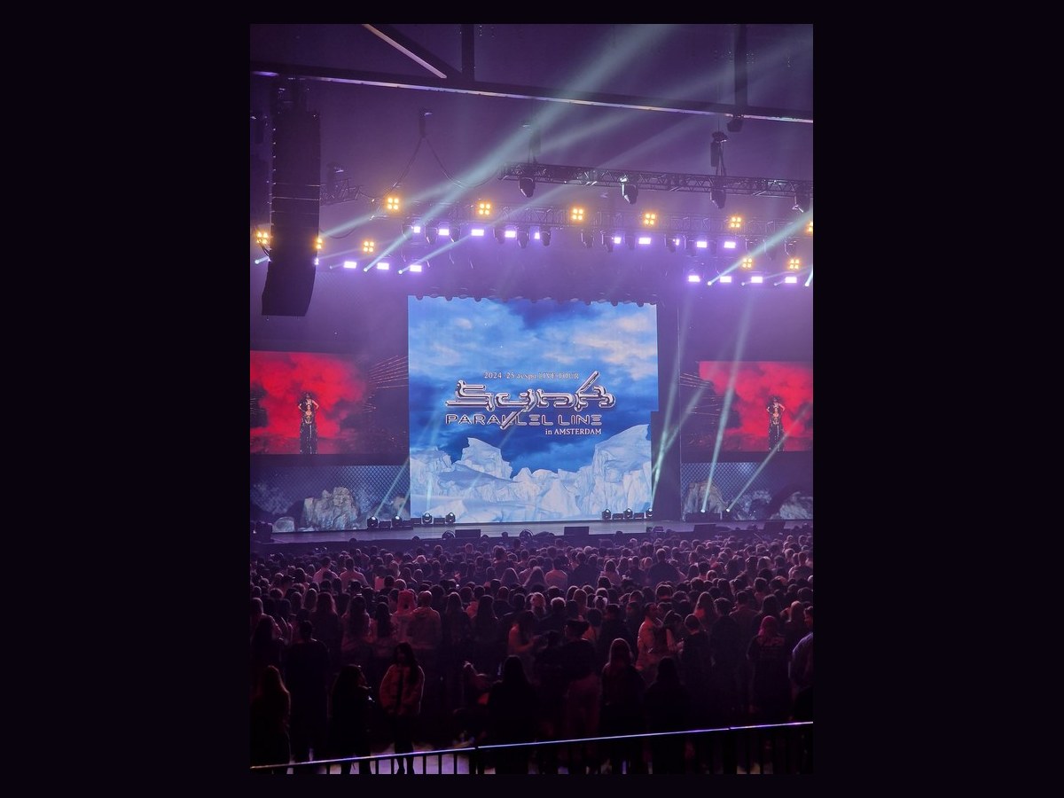 aespa performing in Amsterdam in 2025.