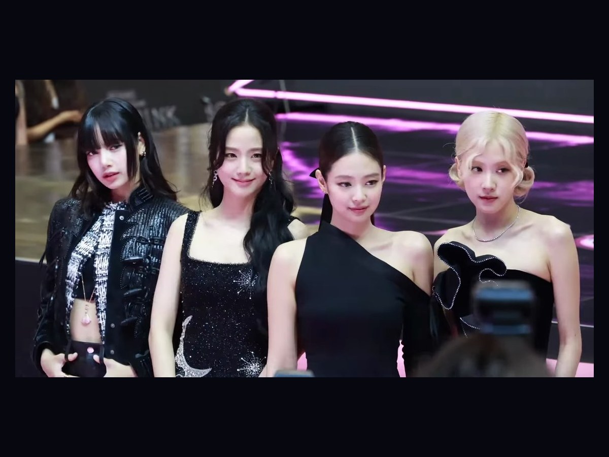 BLACKPINK members together at the Pink Carpet event in 2024.